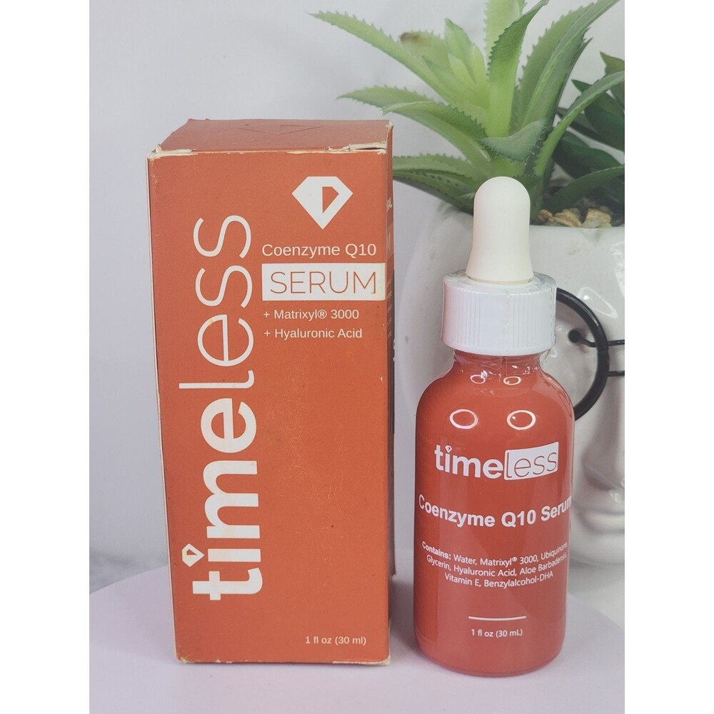 Timeless Coenzyme Q10 Serum Hyaluronic Acid & Matrixyl 3000 NIB Sealed 30ml